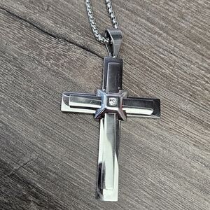 Stainless Steel Cross Pendant Necklace